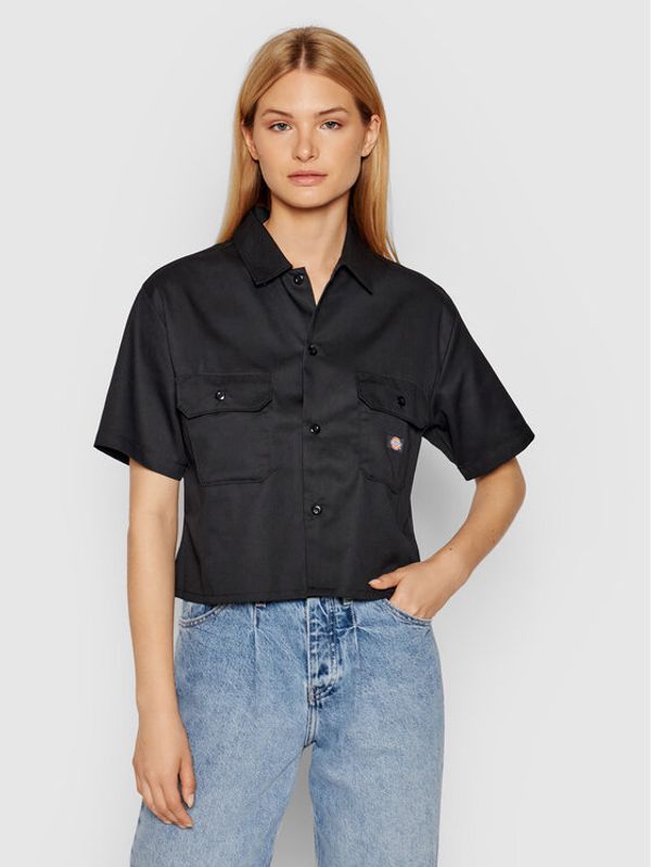 Dickies Dickies Риза Ss Work DK0A4XE1BLK Черен Regular Fit