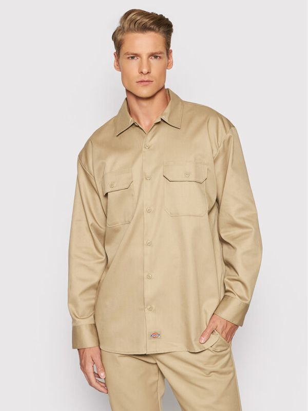 Dickies Dickies Риза Work DK000574 Кафяв Regular Fit