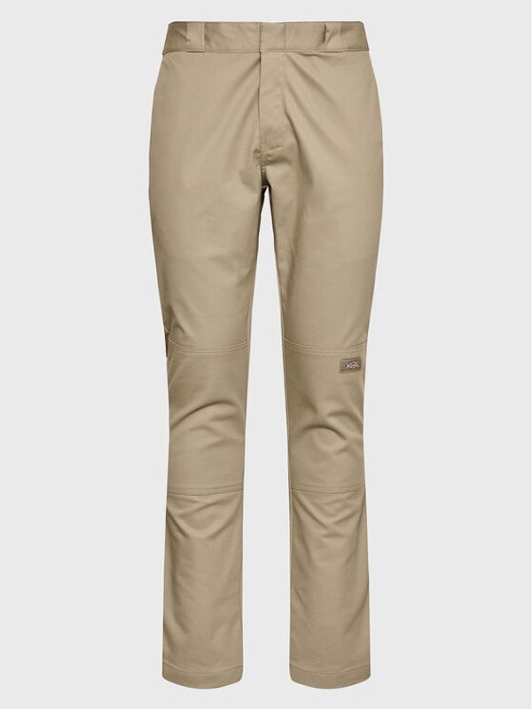 Dickies Dickies Текстилни панталони Double DK0A4YBCKHK Бежов Slim Fit