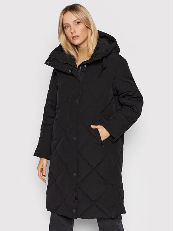 Didriksons Didriksons Пухено яке Torun 503868 Черен Relaxed Fit