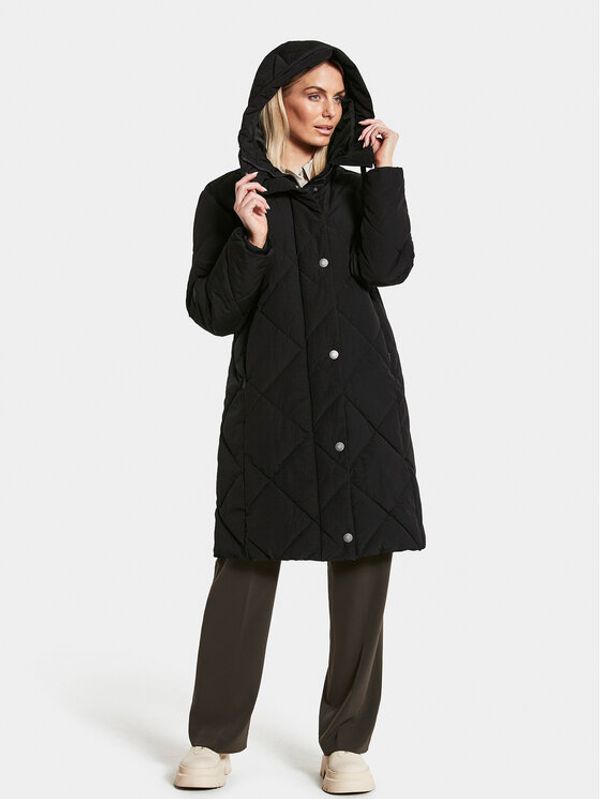 Didriksons Didriksons Пухено яке Torun 504377 Черен Relaxed Fit
