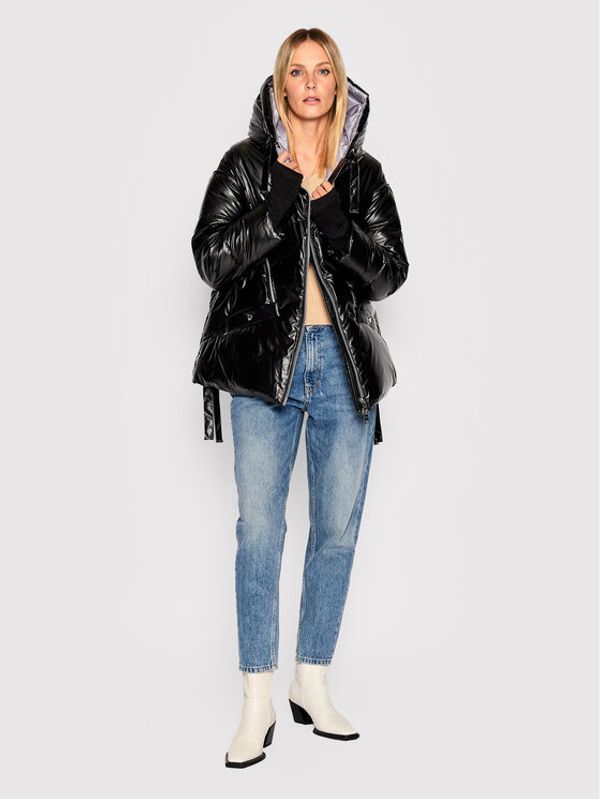 Diego M Diego M Пухено яке 22IP-R267 Черен Regular Fit