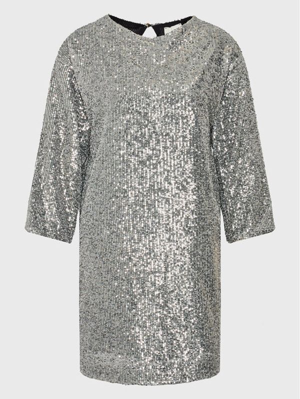 Dixie Dixie Коктейлна рокля AHH5TCZA Сребрист Regular Fit