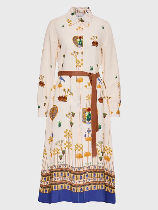 Dixie Dixie Рокля тип риза AHFNUGVA Бежов Regular Fit