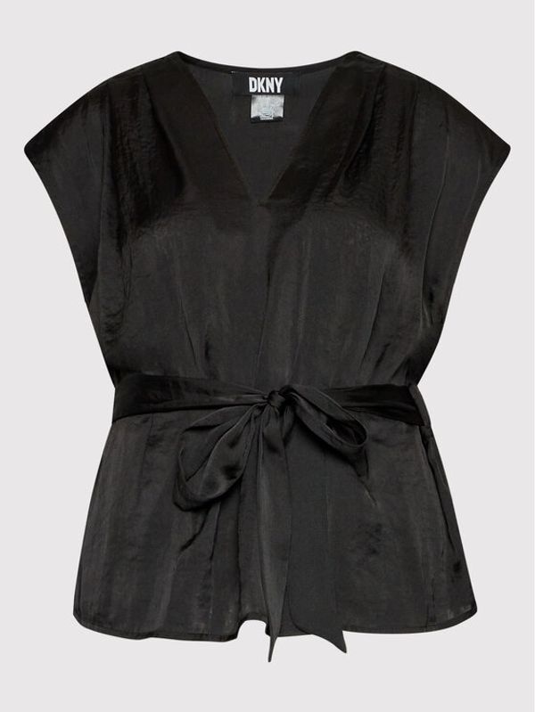 DKNY DKNY Блуза P22A6FZA Черен Regular Fit