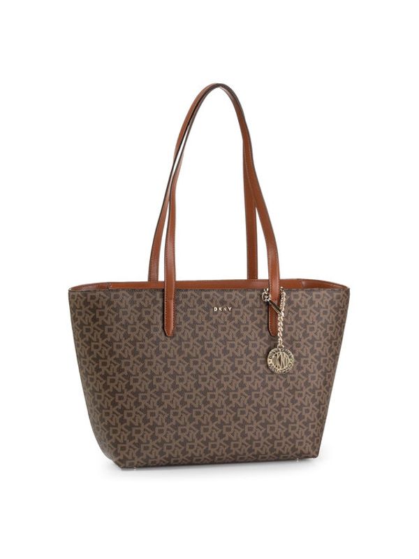 DKNY DKNY Дамска чанта Bryant Lg Zip Tote R74AJ014 Кафяв