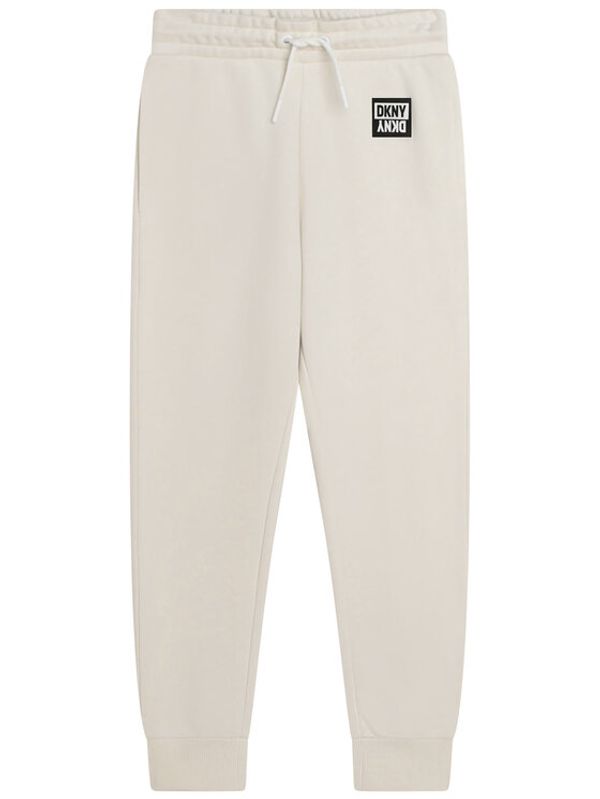 DKNY DKNY Долнище анцуг D34A85 D Бял Regular Fit