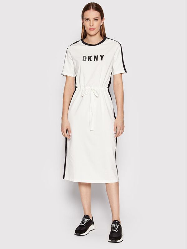 DKNY DKNY Ежедневна рокля DD2ANO8A Бял Regular Fit