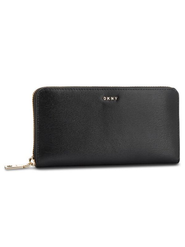 DKNY DKNY Голям дамски портфейл Bryant New Zip Around R8313658 Черен