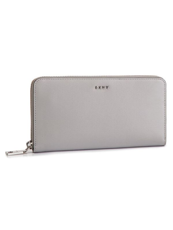 DKNY DKNY Голям дамски портфейл Bryant New Zip Around R8313658 Сив