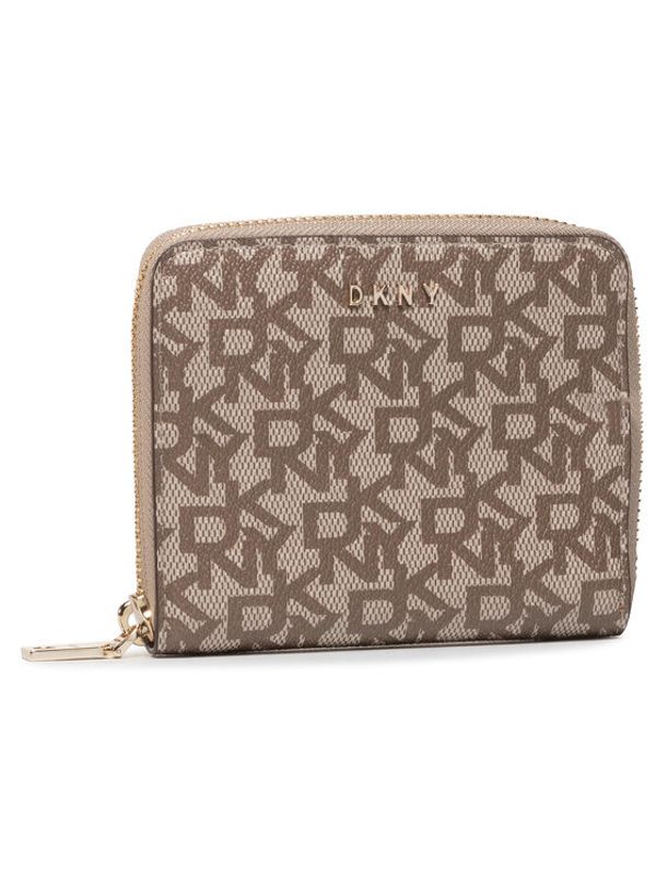 DKNY DKNY Голям дамски портфейл Bryant Sm Zip Aroun R831J656 Бежов
