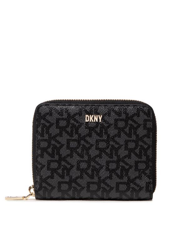 DKNY DKNY Голям дамски портфейл Bryant Sm Zip Aroun R831J656 Черен