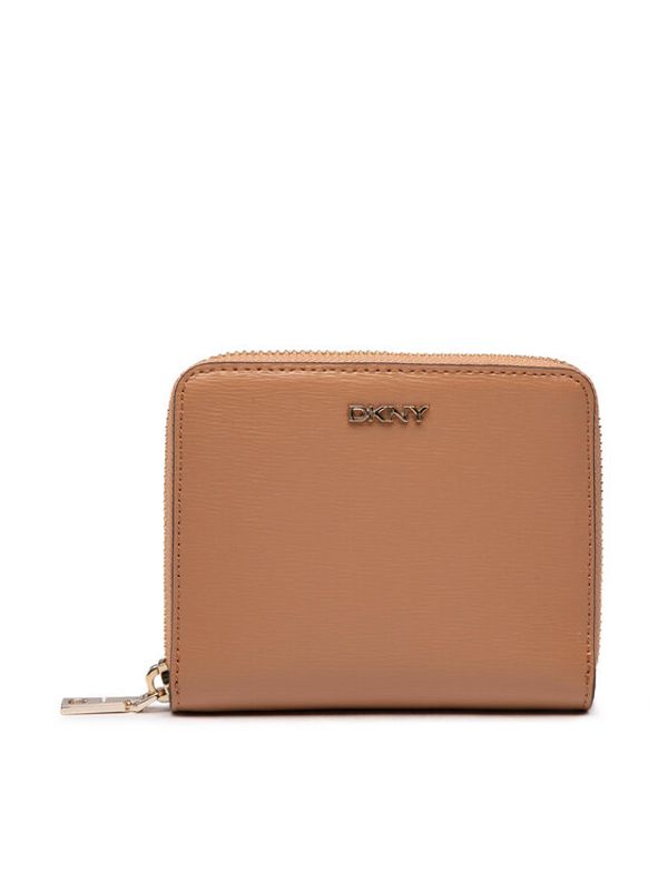 DKNY DKNY Голям дамски портфейл Bryant-Sm Zip Around R8313656 Кафяв