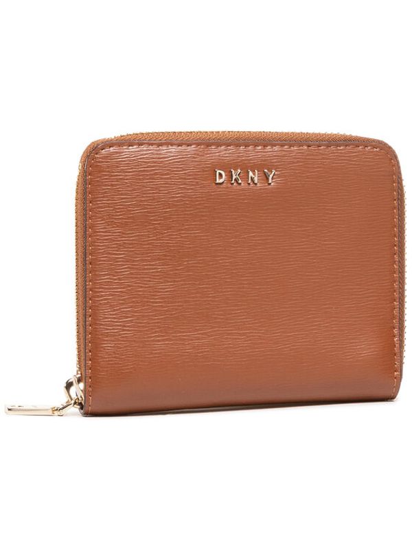 DKNY DKNY Голям дамски портфейл Bryant-Sm Zip Around R8313656 Кафяв