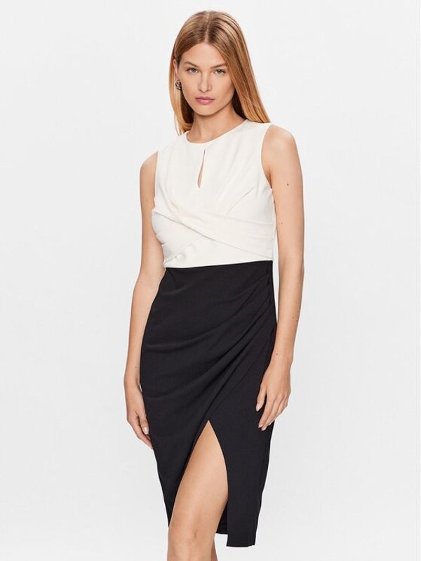 DKNY DKNY Коктейлна рокля DD3E1963 Екрю Regular Fit