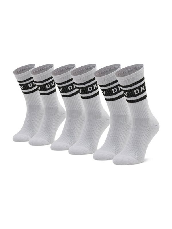 DKNY DKNY Комплект 3 чифта дълги чорапи мъжки Reed S5_6320_DKY Бял