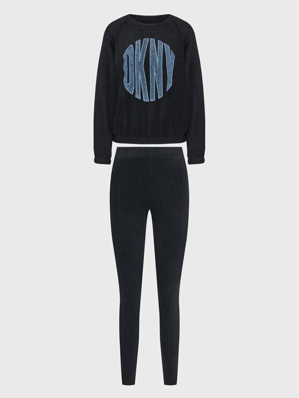 DKNY DKNY Пижама YI2822595 Черен Regular Fit