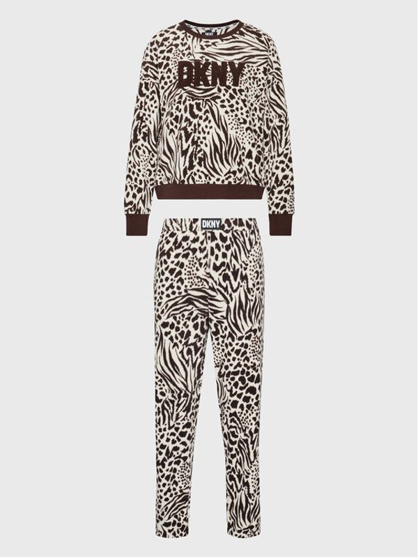 DKNY DKNY Пижама YI2822603F Бял Regular Fit