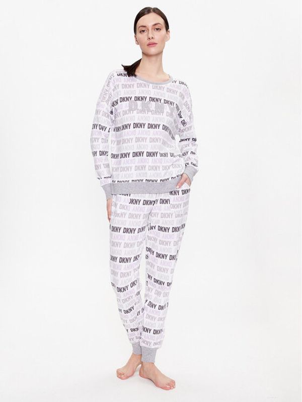 DKNY DKNY Пижама YI2919259 Бял Regular Fit