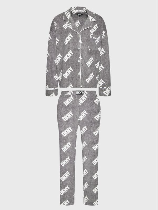 DKNY DKNY Пижама YI2922603F Сив Regular Fit