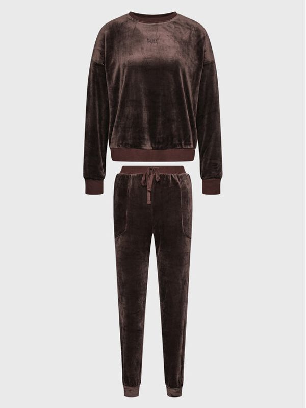 DKNY DKNY Пижама YI2922606 Кафяв Regular Fit