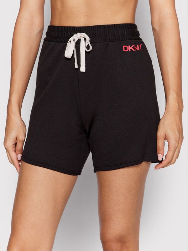 DKNY DKNY Пижамени шорти YI3522534 Черен Regular Fit
