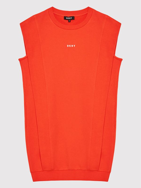 DKNY DKNY Плетена рокля D32820 M Оранжев Regular Fit