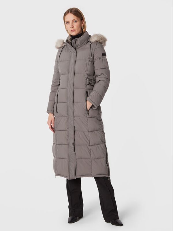 DKNY DKNY Пухено яке DL2MPE75 Сив Regular Fit