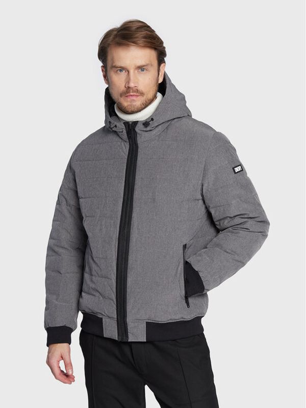 DKNY DKNY Пухено яке DX9MP651 Сив Regular Fit