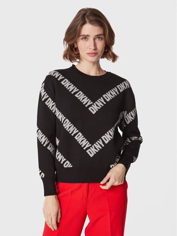 DKNY DKNY Пуловер P2MSAB42 Черен Relaxed Fit
