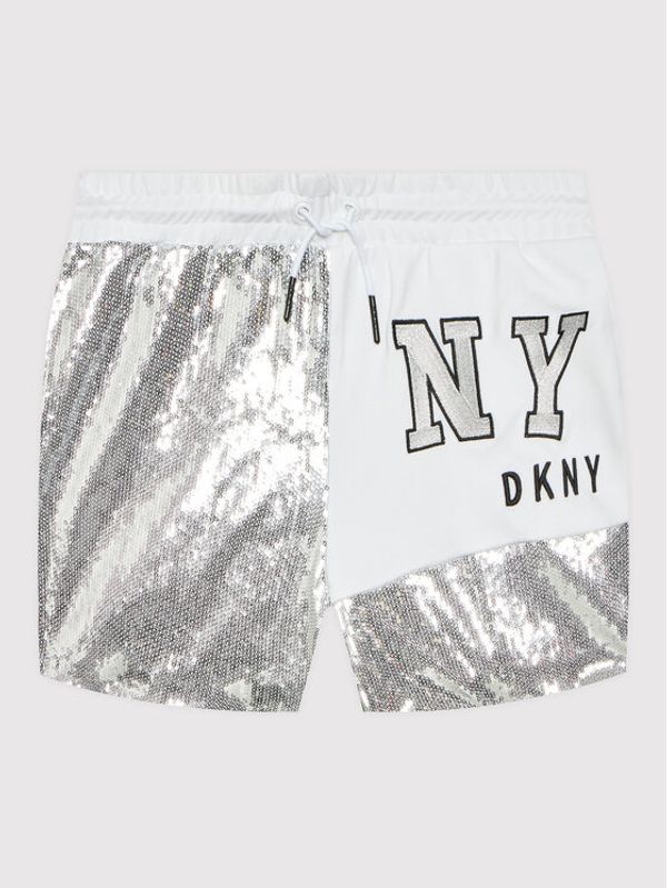 DKNY DKNY Спортни шорти D34A60 M Бял Regular Fit