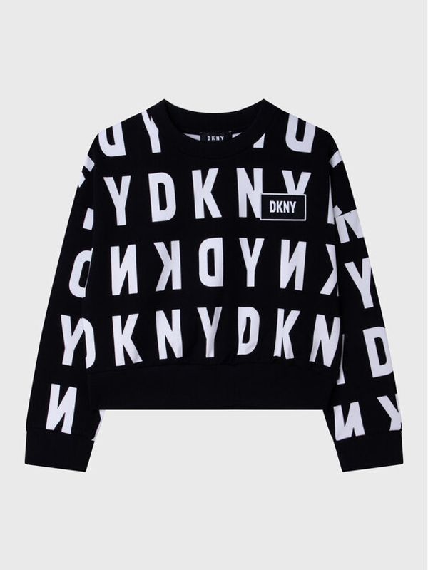 DKNY DKNY Суитшърт D35S50 S Черен Boxy Fit