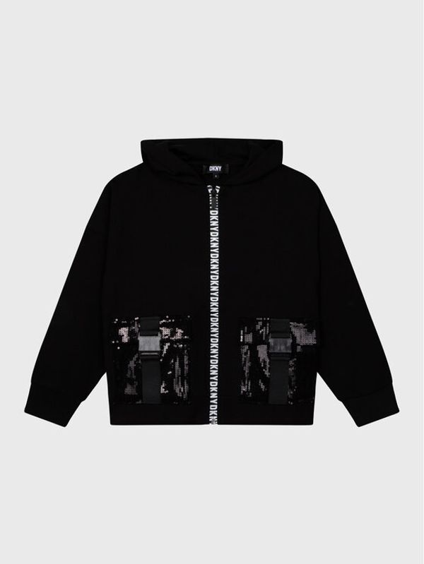 DKNY DKNY Суитшърт D35S57 M Черен Regular Fit