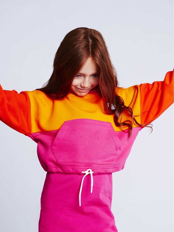 DKNY DKNY Суитшърт D35S95 S Оранжев Regular Fit