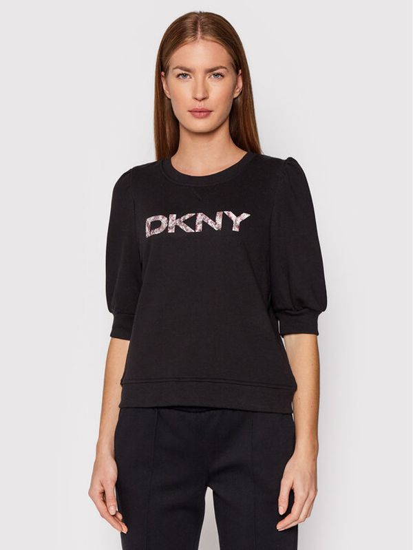 DKNY DKNY Суитшърт P1GQSJ34 Черен Regular Fit