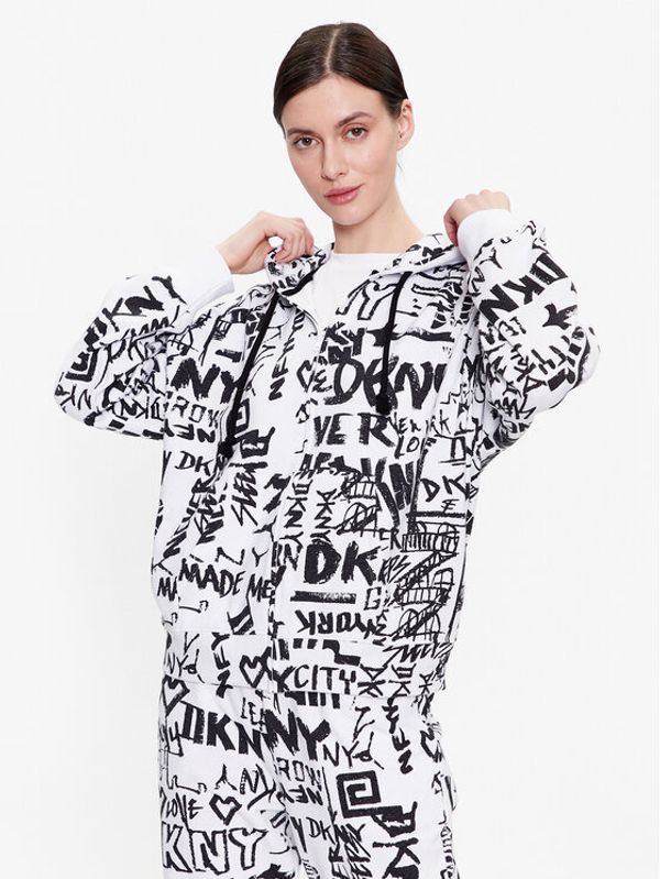 DKNY DKNY Суитшърт YI2022629 Бял Regular Fit