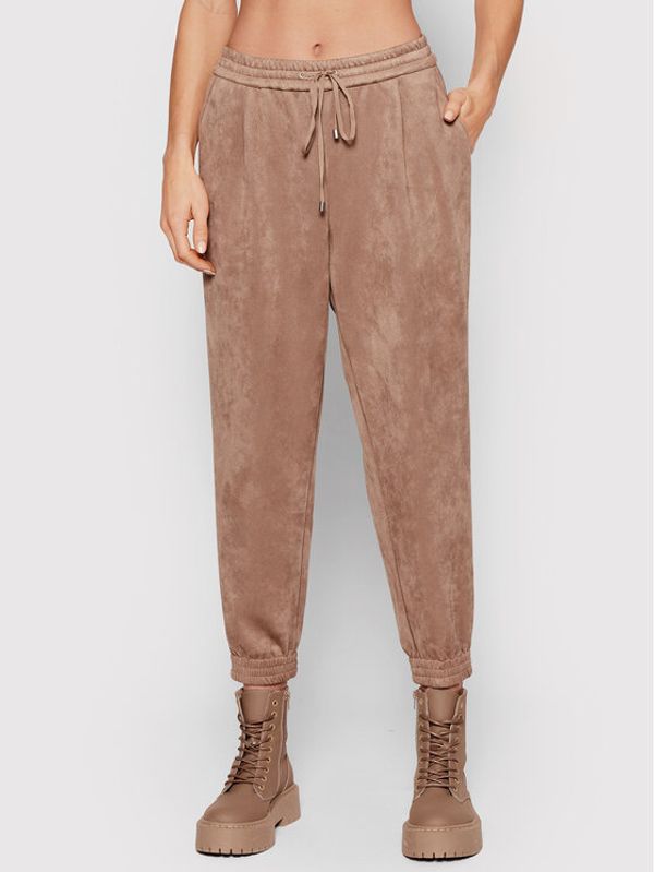 DKNY DKNY Текстилни панталони P1KKSL20 Кафяв Regular Fit