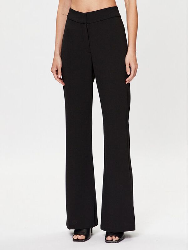 DKNY DKNY Текстилни панталони P2RKAO19 Черен Flare Fit