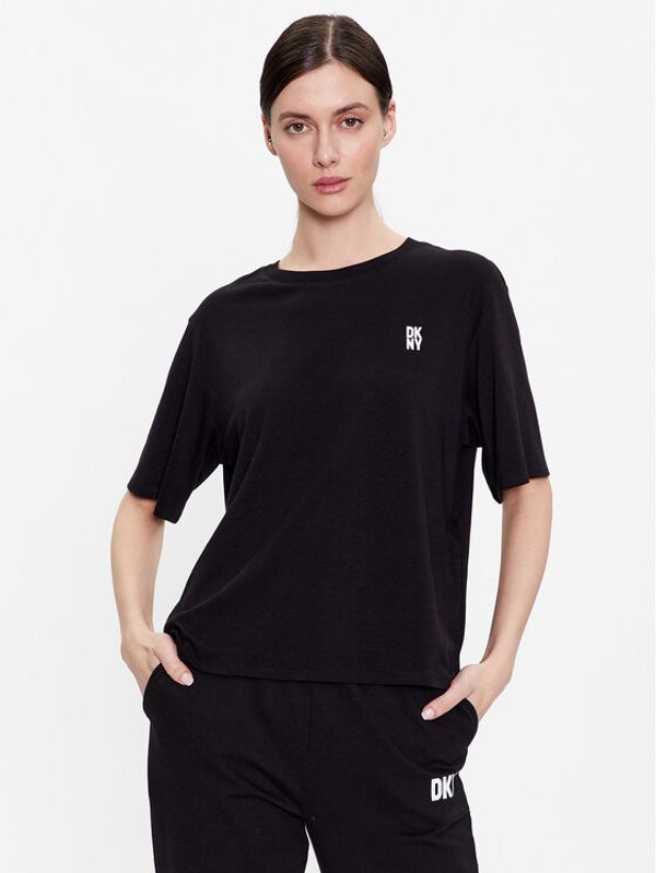 DKNY DKNY Тениска на пижама YI2422635 Черен Loose Fit
