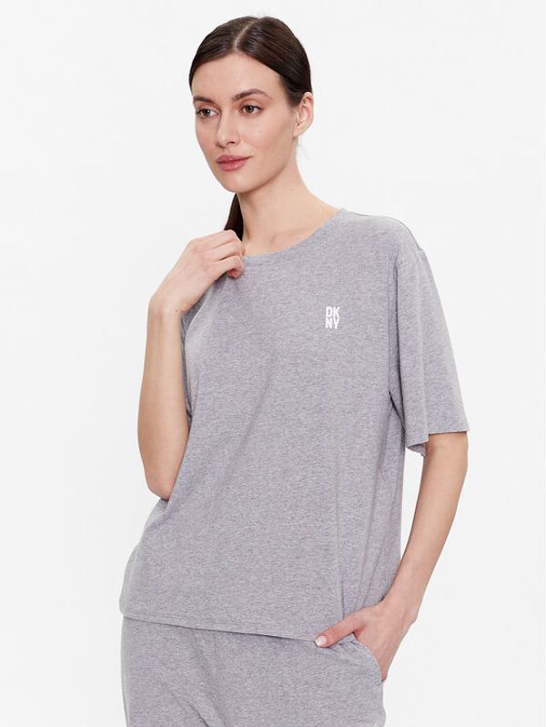 DKNY DKNY Тениска на пижама YI2422635 Сив Loose Fit
