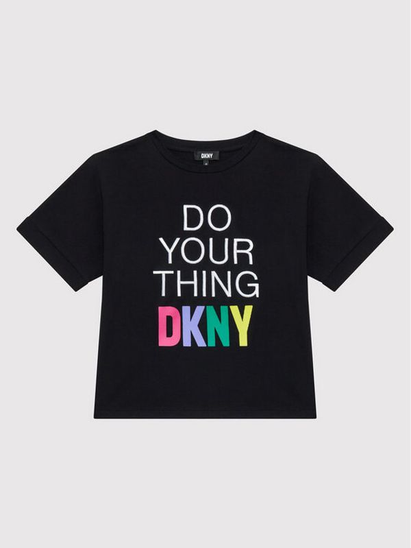 DKNY DKNY Тишърт D35S31 S Черен Relaxed Fit