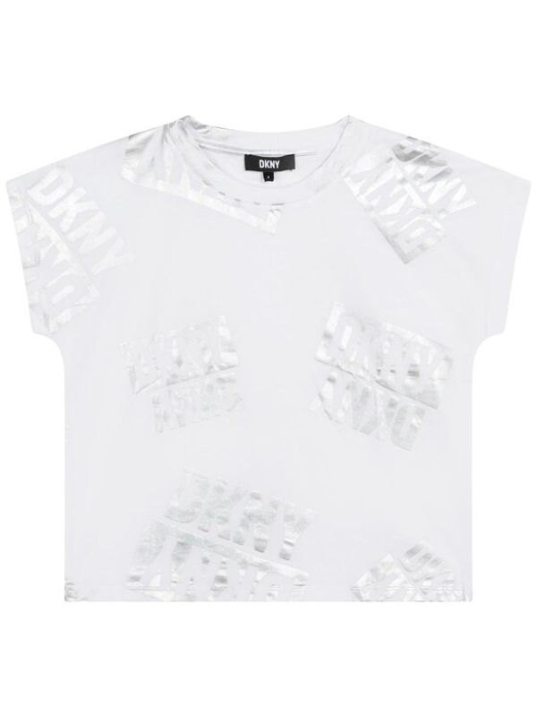 DKNY DKNY Тишърт D35S77 S Бял Regular Fit