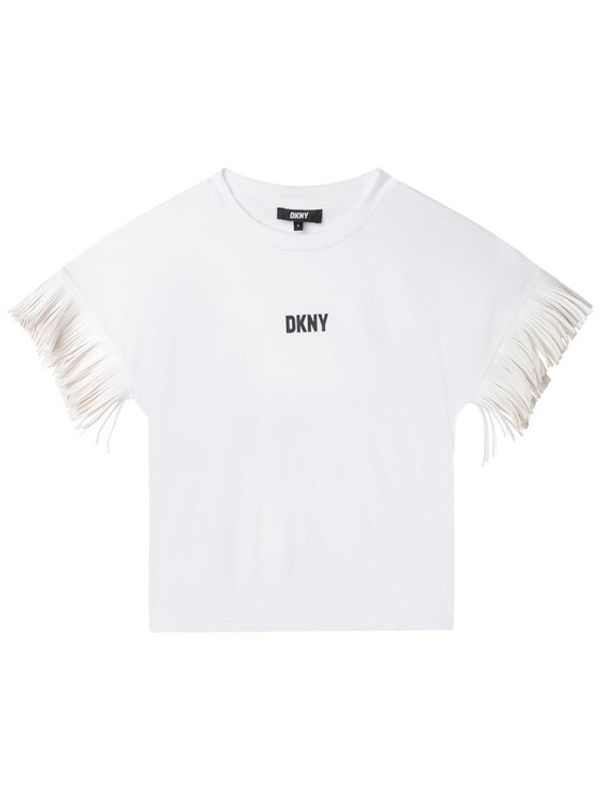 DKNY DKNY Тишърт D35S78 S Бял Regular Fit