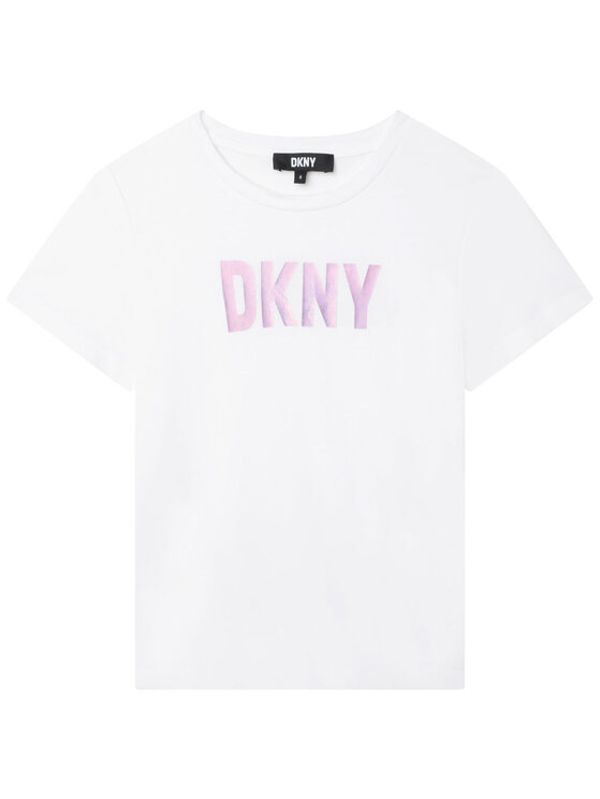 DKNY DKNY Тишърт D35S85 S Бял Regular Fit
