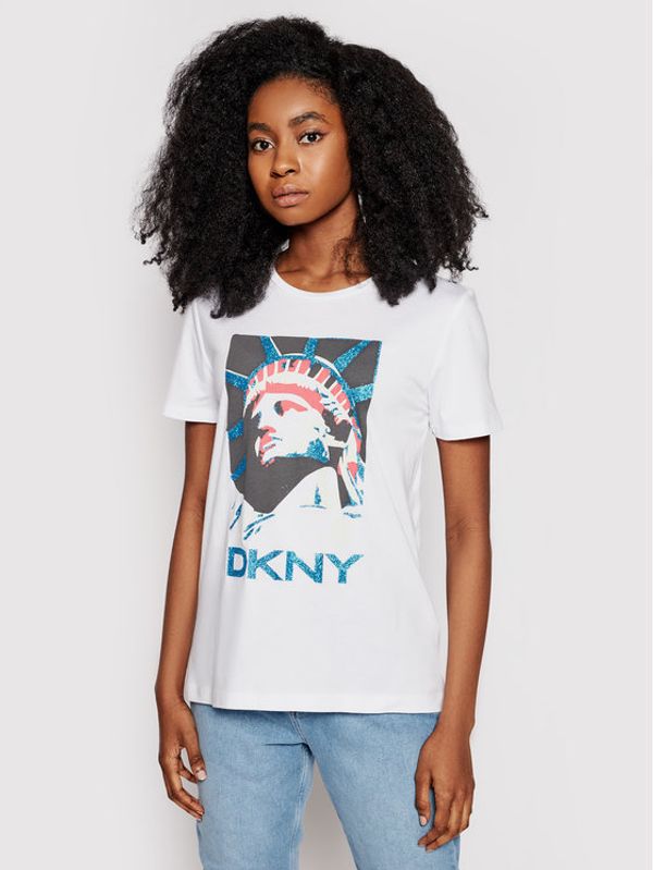 DKNY DKNY Тишърт P0DBFCNA Бял Regular Fit