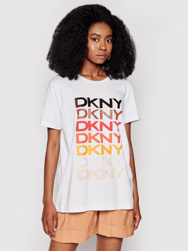 DKNY DKNY Тишърт P0EF7CNA Бял Regular Fit