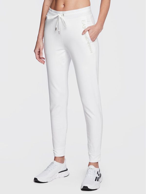 EA7 Emporio Armani EA7 Emporio Armani Долнище анцуг 6LTP61 TJFTZ 0101 Бял Regular Fit