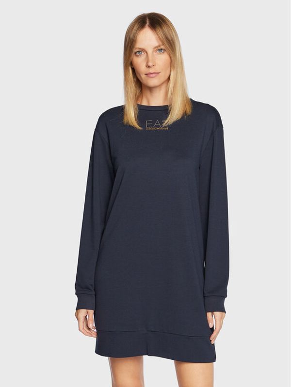 EA7 Emporio Armani EA7 Emporio Armani Плетена рокля 6LTA53 TJ9RZ 1554 Тъмносин Regular Fit