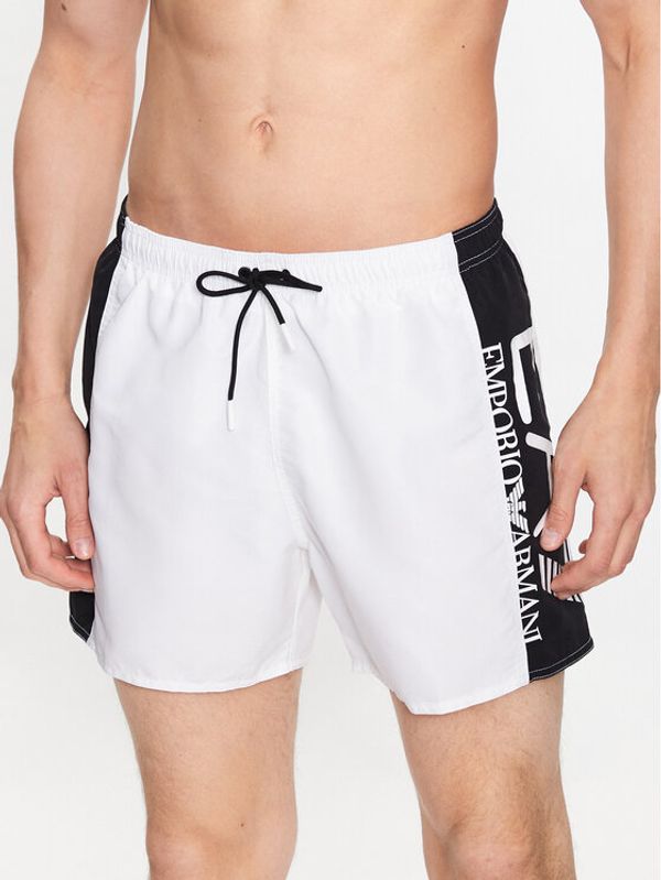 EA7 Emporio Armani EA7 Emporio Armani Плувни шорти 902000 3R728 00010 Бял Regular Fit