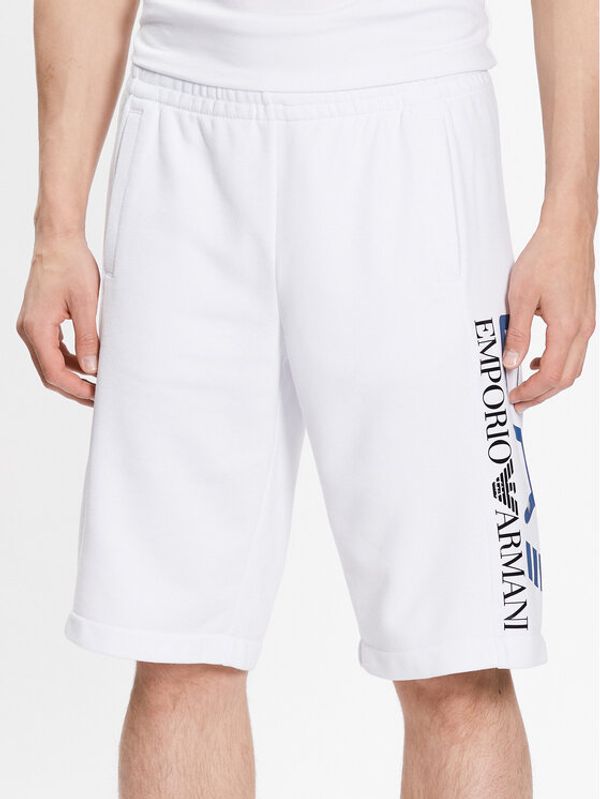 EA7 Emporio Armani EA7 Emporio Armani Спортни шорти 3RPS57 PJLSZ 1100 Бял Regular Fit
